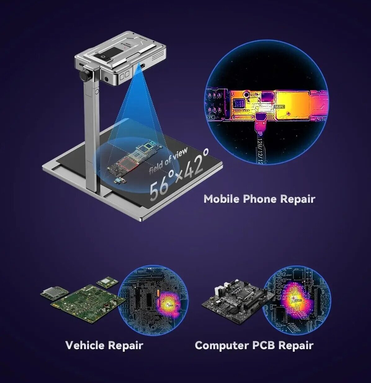 Pcb Short Circuit Thermal Diagnostics - LANGCHI ShortCam III 4K Infrarot-Wärmebildgeräte Diagnosegerät